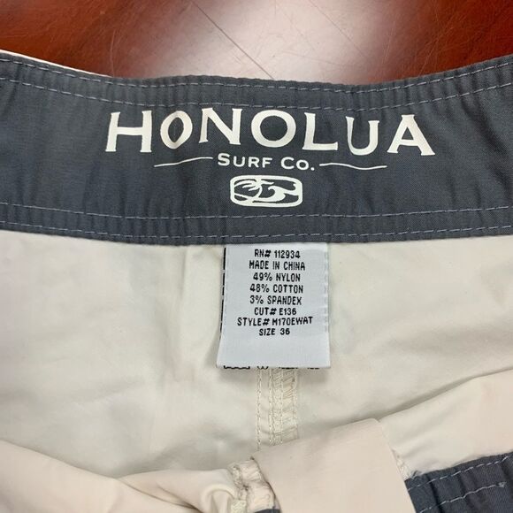 Honolua Surf Co. Tie Front Board Shorts 36 EUC - Picture 3 of 4